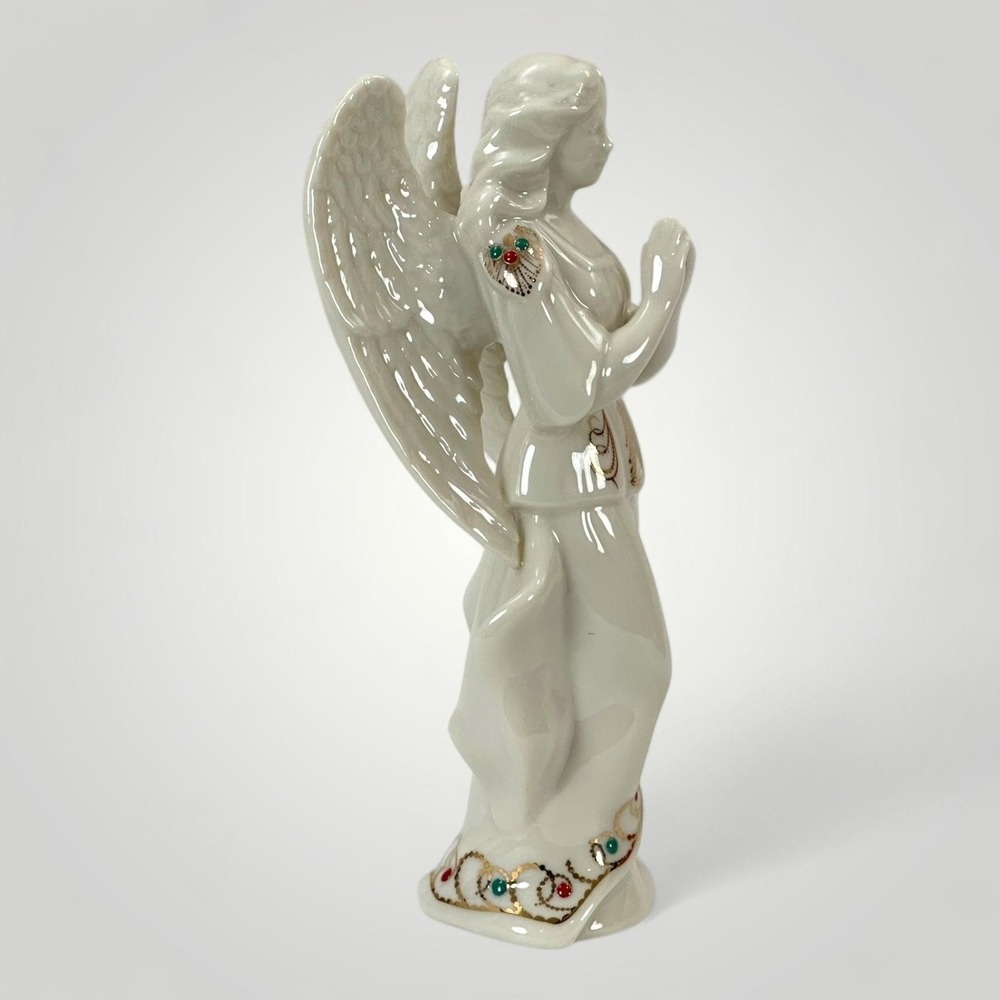Lenox Angel Figurine China Jewel Collection Holiday Gold Accents Made in USA - Picture 3 of 9